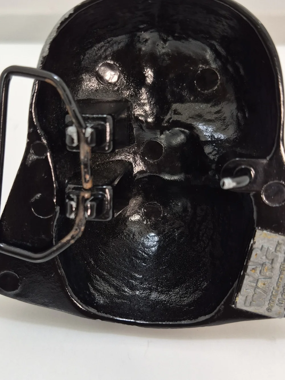 Glossy Black Helmet Belt Buckle